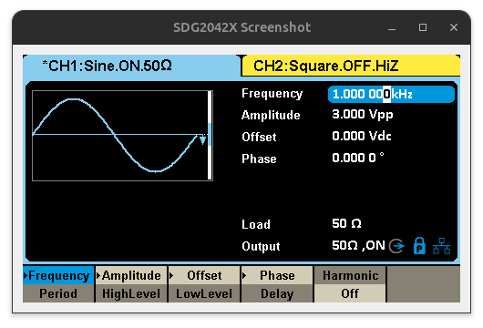 Screenshot SDG2042X